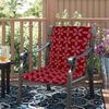 Подушка для кресла-качалки 18 дюймов x 19 дюймов Цветочная подушка на сиденье с ремнями Водонепроницаемая
