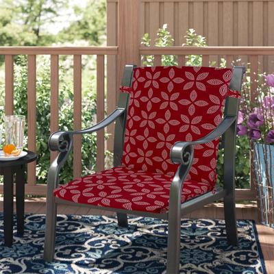 Подушка для кресла-качалки 18 дюймов x 19 дюймов Цветочная подушка на сиденье с ремнями Водонепроницаемая