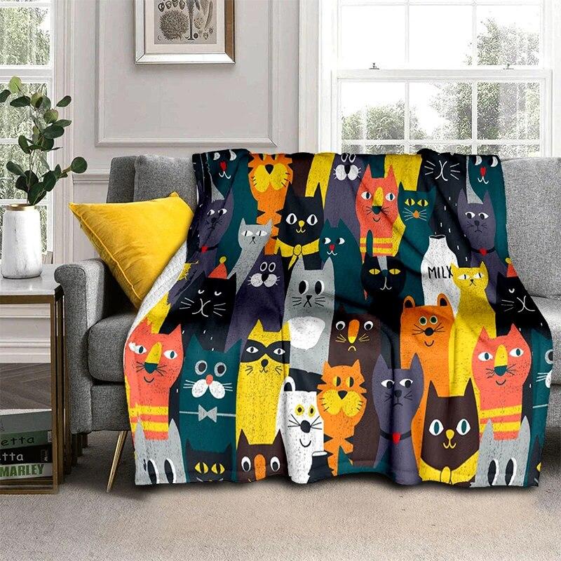Мягкая плюшевая кровать с мультяшными животными, тонкие одеяла для пикника с героями мультфильмов, современное фланелевое одеяло Gedruckt Bettdecke Geschenk
