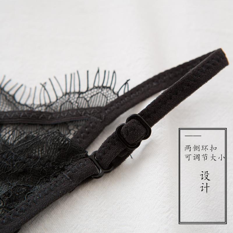 Lace Thin Strap Sexy Panties Transparent Hollow Women's Triangle Panties