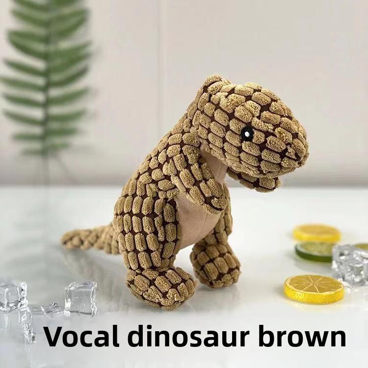 Indestructible Robust Dino Plush, Squeaky Durable Dog Chew Toys for Aggressive Chewers, Interactive for Boredom