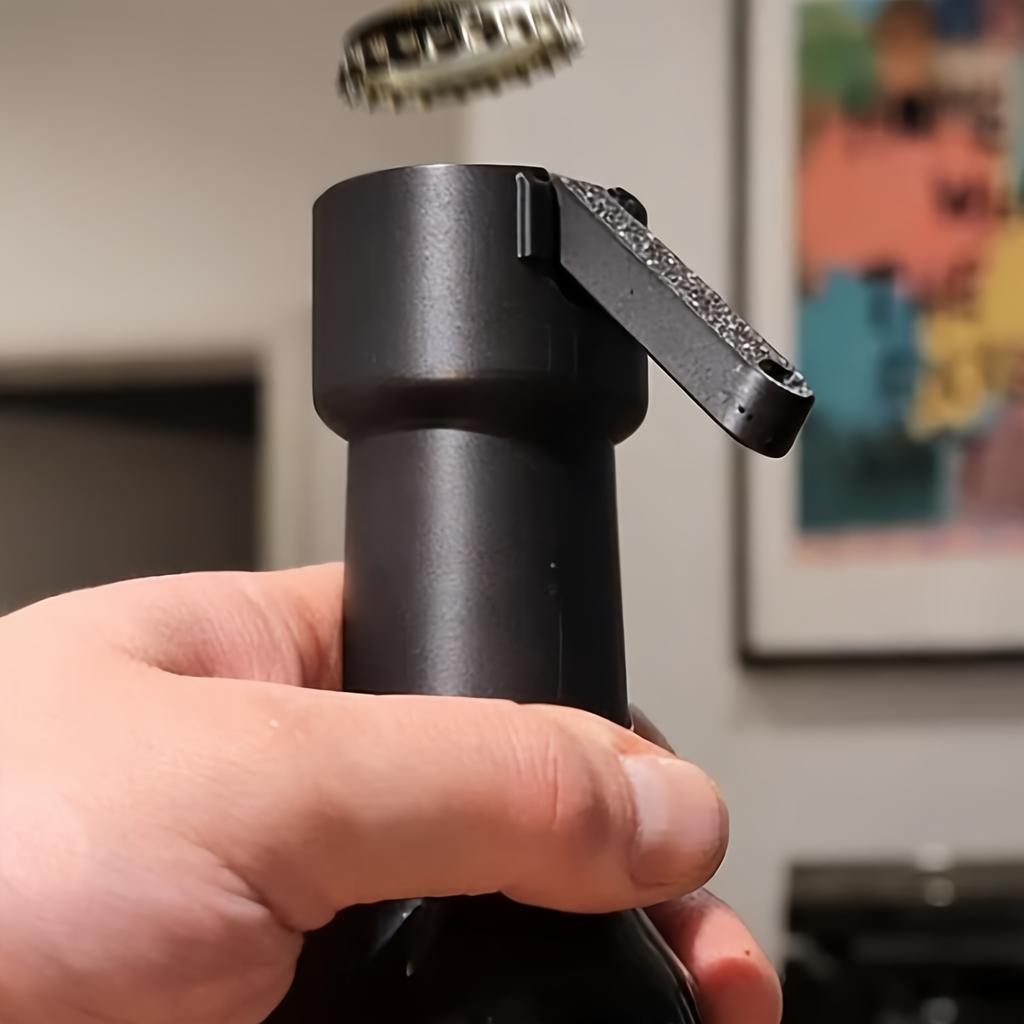 One Handed Push Down Bottle Opener Beer Cap Launcher Ergonomic Wall Mounted Lever Cool Bar Gadget Gift For Men Home Bar1