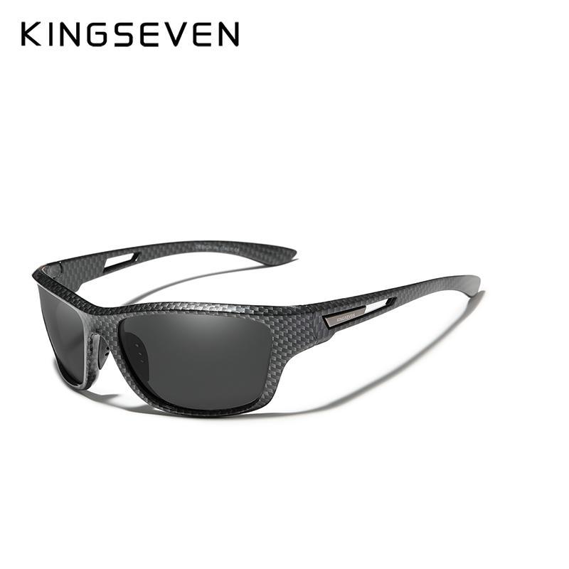 KINGSEVEN Модные сверхлегкие поляризованные мужские солнцезащитные очки в спортивном стиле с квадратными линзами
