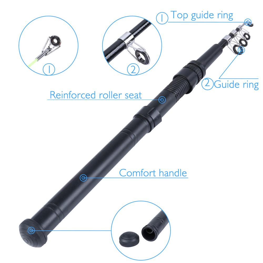 Телескопическое удилище с рыболовной катушкой