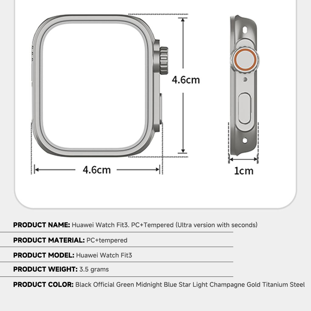 Переключитесь на Ultra Case для Huawei Watch Fit 3 4 4Pro Защитные стекла Чехлы Защита экрана для Huawei Fit4 4pro Обновите до Ultra 2