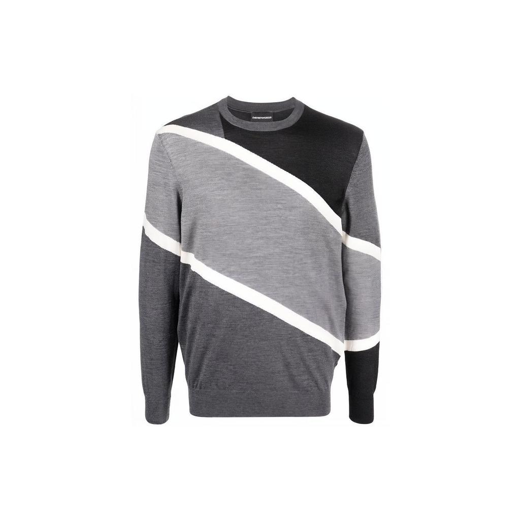 Emporio Armani Свитер с круглым вырезом Color Block Мужской свитер Многоцветный 6K1MTD-1MXPZ-F626