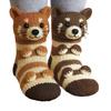 3D Animal Knitted Socks Warm Cute Crew Socks Hand Crocheted Animal Doll Floor Socks Holiday Birthday Gift for Women Girls