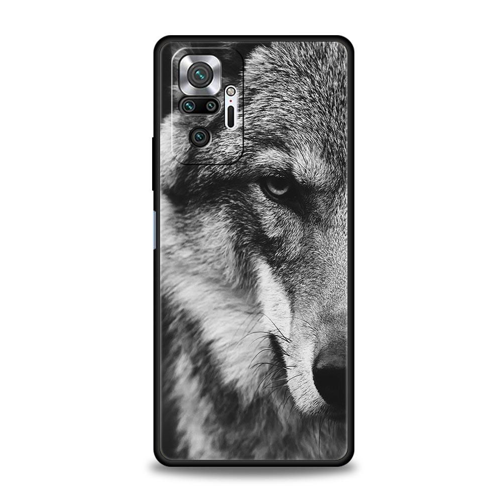 Чехол для телефона для Xiaomi Redmi Note 14 13 12 5G 9S 9 10 11 Pro Plus 4G 9T 14C 13C 12C 10C 9C 9A Мягкая крышка Волк