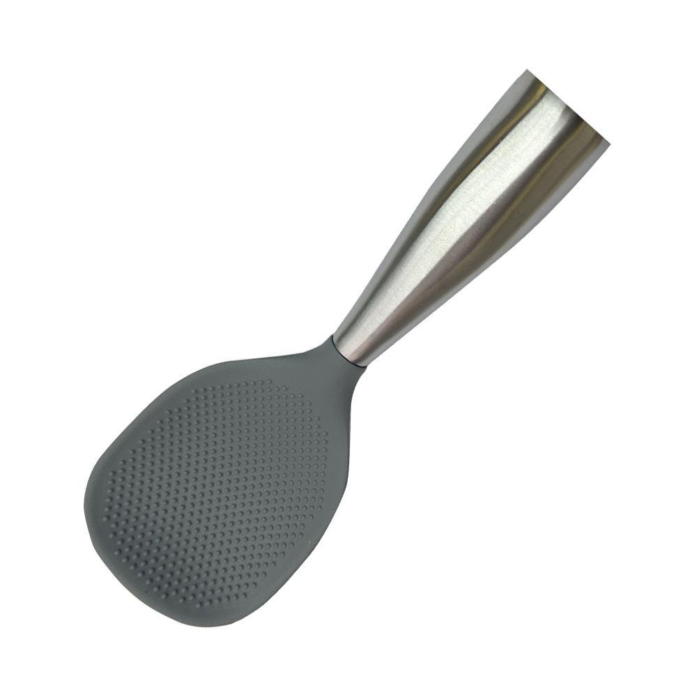 Stainless Steel Handle Silicone Rice Spoon Non-stick Serving Spoons Rice Paddle  Rice Cooker