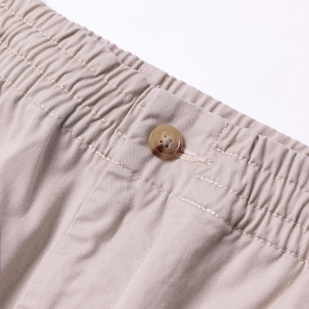 Polo Ralph Lauren SS23 Solid Color Elastic Waist Straight Leg Casual Shorts Men Shorts Off-White 710644995-002