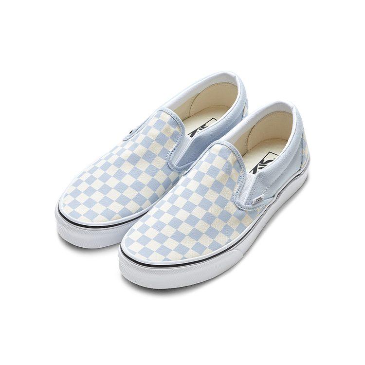 Vans Slip on Classics Low top Skateboard Shoes Unisex Light Blue White VN0A33TB42Y