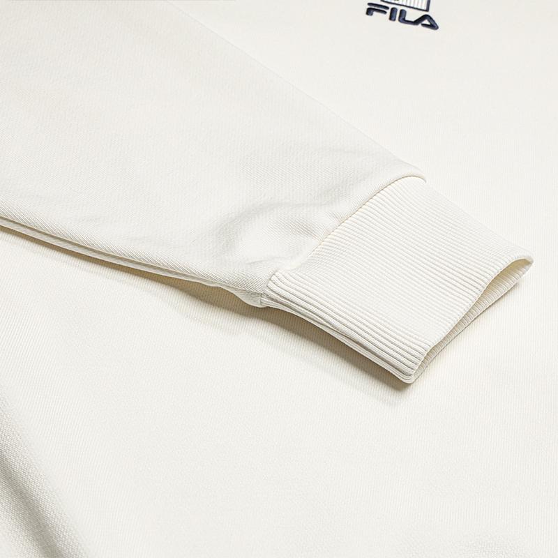 Fila Оригинальная толстовка унисекс с двойным логотипом, однотонная, с круглым вырезом, длинным рукавом F51U639201FWT