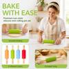 4PCS Silicone Silicone Rolling Pin Wooden Handle Cookies Rolling Pin  Home Kitchen Baking