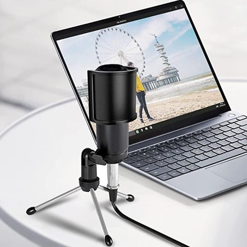 Микрофон Popping Filter конденсаторный микрофон PC Studio Recording металлический ветрозащитный экран для микрофона Popping Screen Replacement