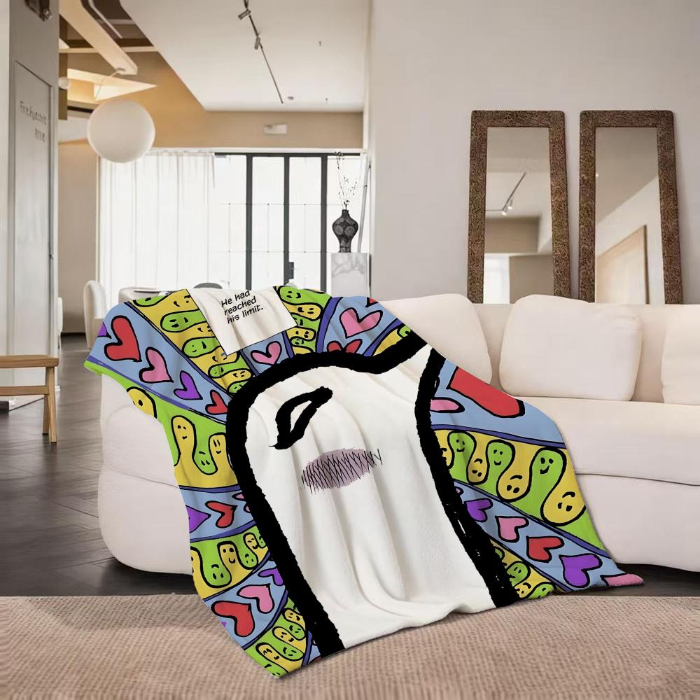 Manga G Goodnight P Punpun Throw Flannel Throw Blanket Suitable for Sofa Living Room Bedroom