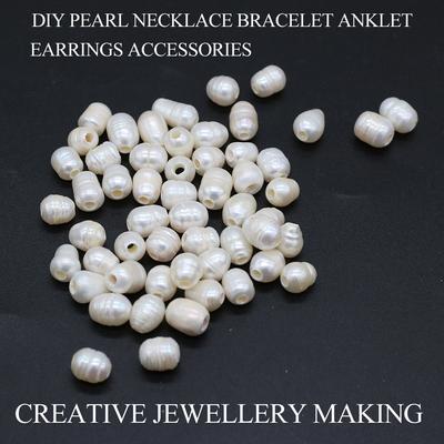 20 шт. белого натурального жемчуга с большим отверстием, роскошные элегантные бусины в форме риса для самостоятельного изготовления ожерелья, браслета, серег, аксессуаров, изготовления ювелирных изделий