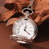 2 шт./набор, 1 шт. модные мужские серебристые карманные часы с арабскими цифрами и циферблатом и 1 шт. винтажное классическое ожерелье, идеальный выбор для подарков мужчинам и женщинам