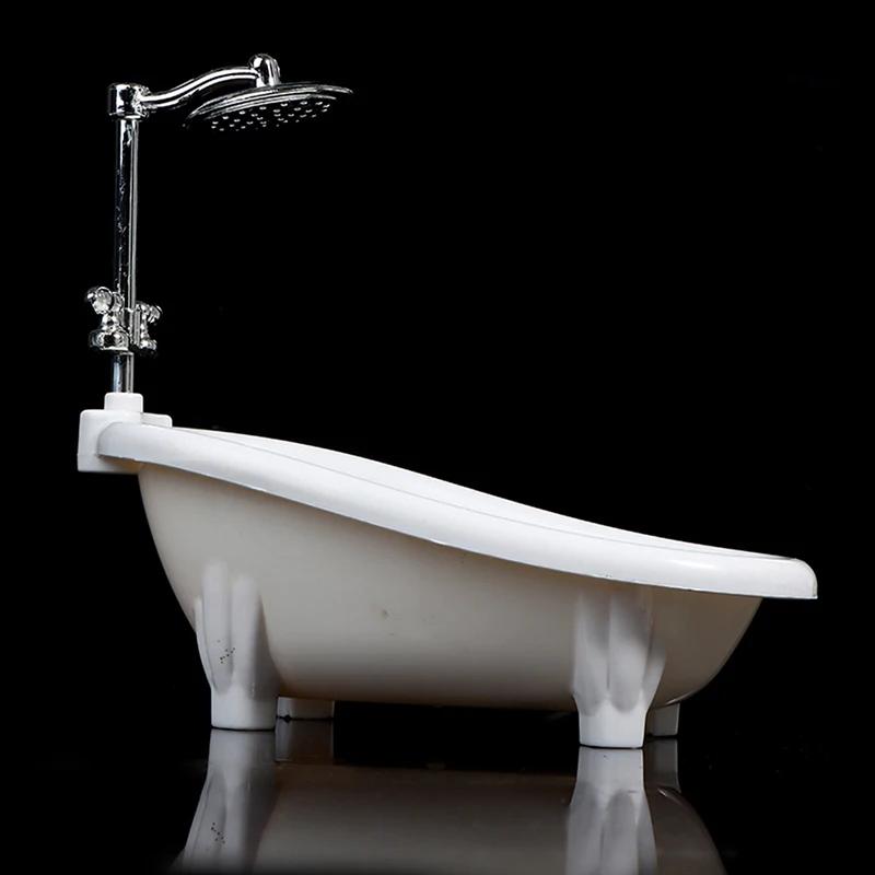 Dollhouse Miniatures Bathtub Furniture Bathroom Accessories Kids Pretend Toy