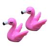2Pcs Flamingo Toys Vivid Exquisite Small Mini Lovely Flamingo Figurine Desk Decor