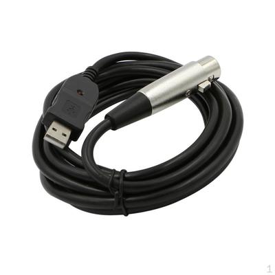 3-метровый USB 2.0 кабель для микрофона, USB Male на XLR Female, для инструментов