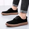 2024 г. Новые мужские повседневные туфли из коровьей замши с круглым носком, на шнуровке, с мягкой подошвой, дышащие повседневные туфли для вождения