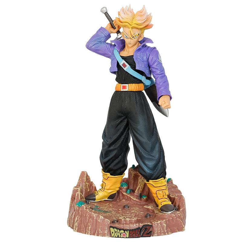 23 см Аниме Dragon Ball Z Супер Сайян Тракс 2 Головы ПВХ Фигурка Действия Статуя Битвы Коллекция Игровая Модель Детские Игрушки Кукла Подарки