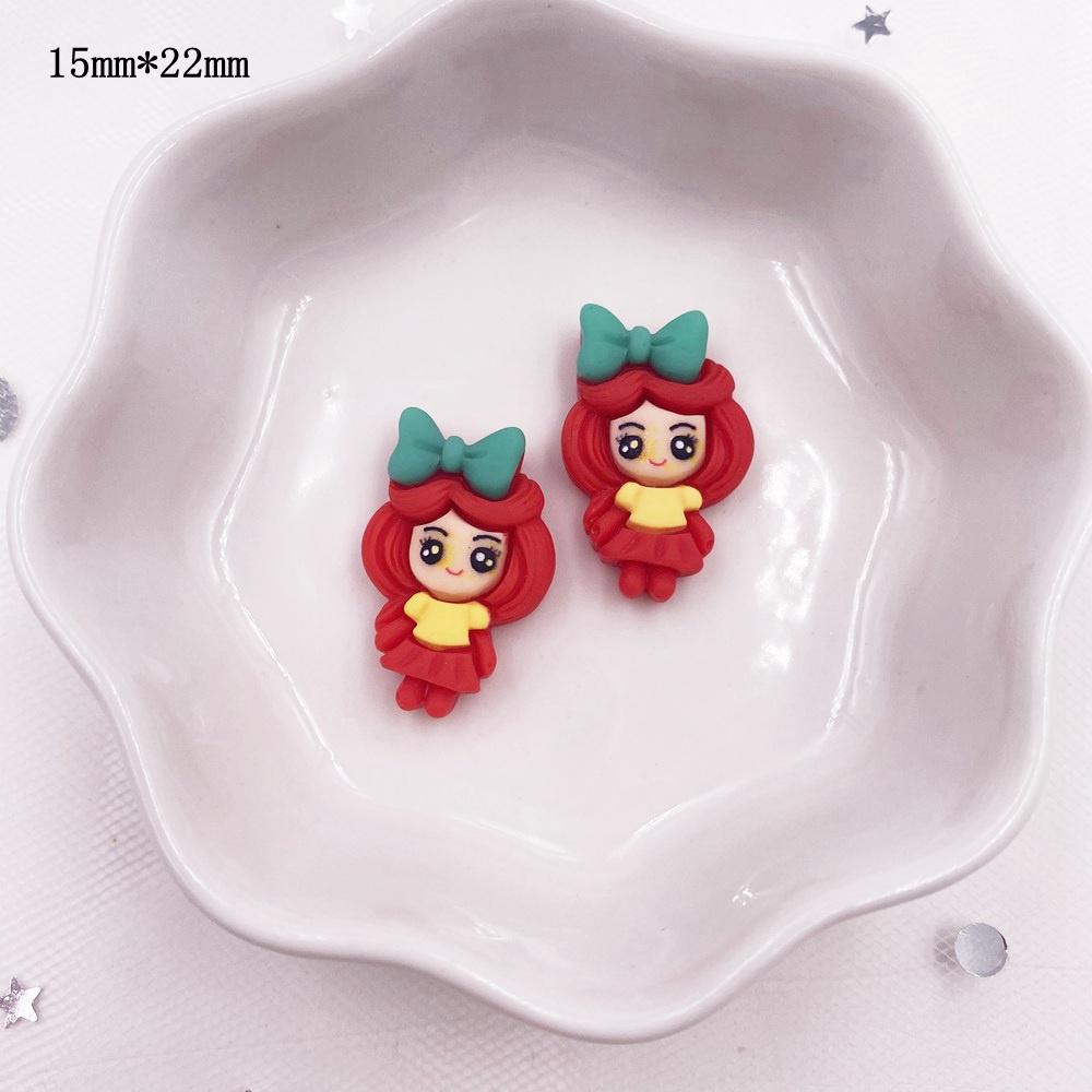 20 шт., красочные смоляные мини-принцессы для девочек, аниме, кабошон с плоской спинкой, скрапбукинг, аксессуары для рукоделия, декор, фигурка