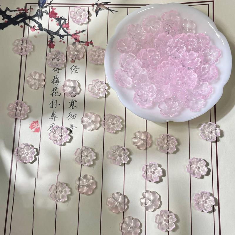 14 мм стеклянные бусины в виде цветов, браслет ручной работы, ожерелье, серьги, ювелирный материал, инструменты для самостоятельного изготовления, аксессуары для изготовления ювелирных изделий