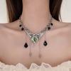 Wings Metal Chain Necklace Eye Punk Gothic Necklace Elegant Ghost Necklace Women  Gifts