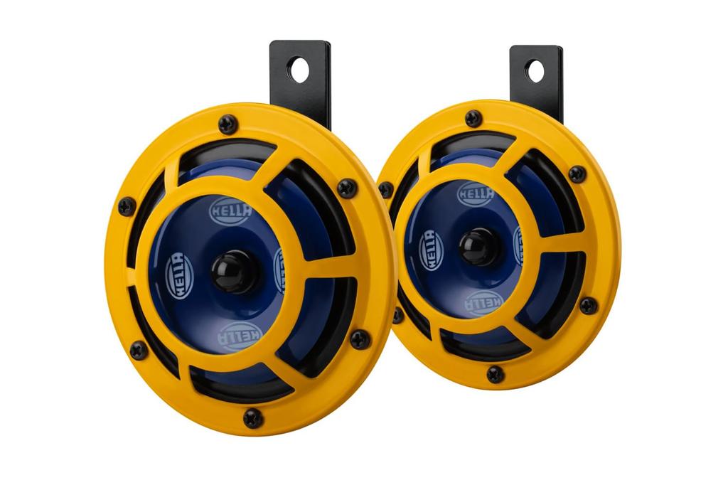 In Germany by Sharp Twin Tone Horn Twin Tone Yellow High Tone Bass 2p Set Compatible with Vehicle Inspection HELLA Is a Reliable Manufacturer