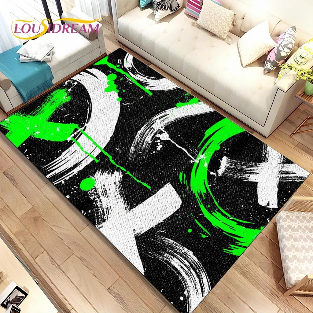 Cartoon Game Gamer Gamepad Carpet Rug for Bedroom Living Room Home Sofa Decoration,Children Play Large Decor Floor Mat Gift