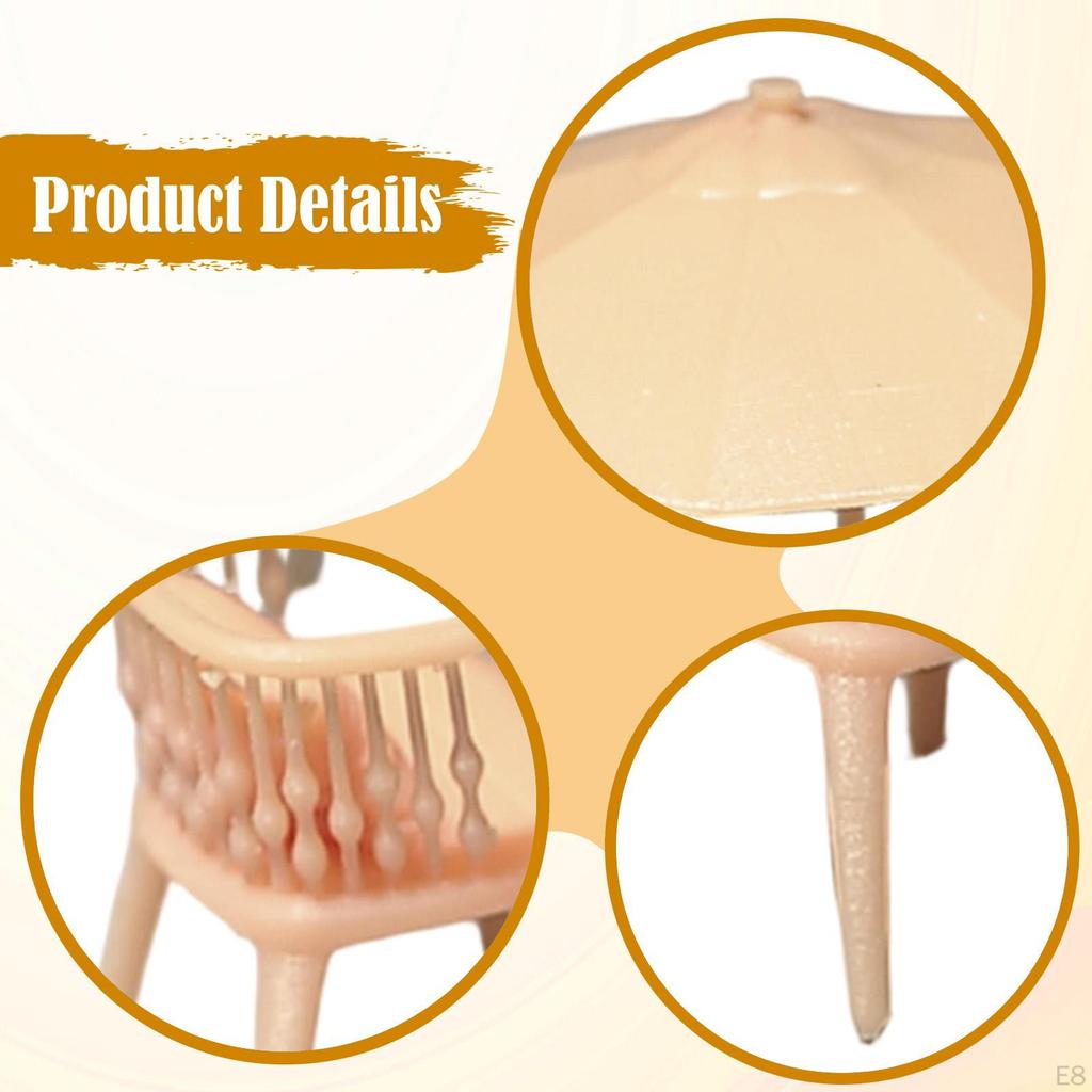 1/64 Миниатюрный Набор Стол Стул Мини Модель Мебели Декорация Креативный Крошечный Полимерный Современный Стол