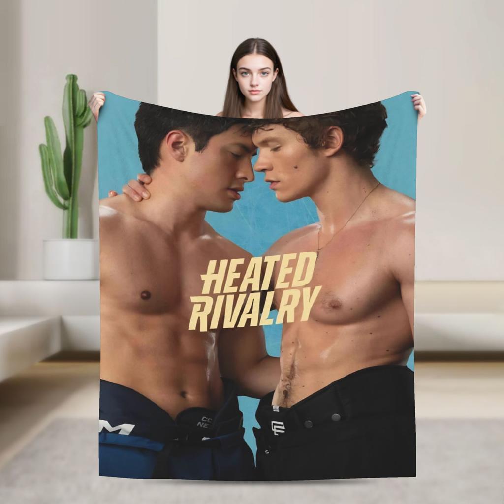 Heated Rivalry Knitted Blankets Cute Hollanov  Flannel Throw Blankets Summer Air Conditioning Decoration Soft Warm Bedspreads