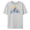Мужская повседневная футболка с коротким рукавом Mountain из 100% хлопка, модные футболки с принтом, оверсайз