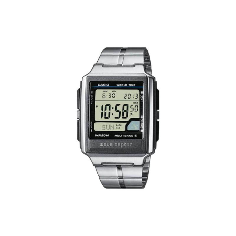 Casio Серия DIGITAL - квадратные кварцевые часы, водонепроницаемые и ударопрочные, спортивные часы, мужские часы, кварцевый механизм, ремешок из нержавеющей стали WV-59DE-1AVEF