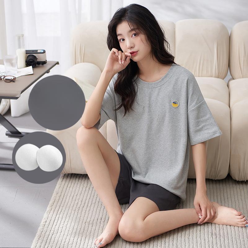 Пижама женская летняя с подушками, милые и симпатичные шорты, можно носить поверх хлопкового костюма с короткими рукавами, домашняя одежда