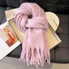 Длинный шерстяной шарф с кисточками в корейском стиле, кашемировая шаль, модный зимний кашемировый шарф для женщин