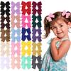 10pcs Fabric Hair Bows with Clips Cute 3.5''Hair Bows Hairpin Barrettes Hair Clip Headwear Children Kids Hair Accessories
