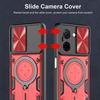 Coque - E.F.CONNECTION - Pour Xiaomi Redmi A5 - Rouge - Antichoc - Avec cache caméra et anneau métallique