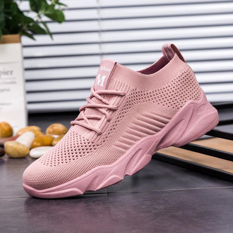 Женская обувь Весна Новые спортивные туфли Fly-woven Mesh Дышащие ультралегкие повседневные модные трендовые туфли для женщин