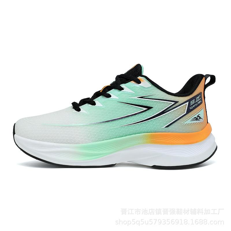 Lightweight sports breathable non-slip mesh shoes soft sole fly-woven couple shock-absorbing casual trendy shoes running shoes