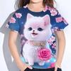 Детская одежда 3D-принт Kawaii Cat Pattern Футболки с коротким рукавом Топы 2025 Детская одежда Одежда для девочек и мальчиков от 2 до 8 лет