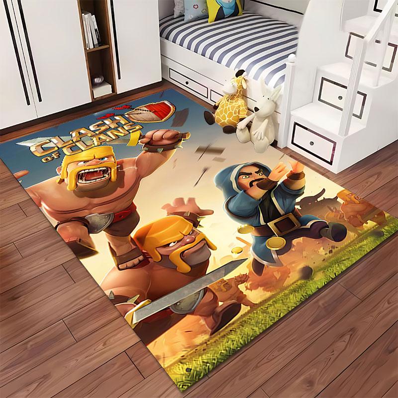 Clash of Clans Battle Design suitable as a non-slip mat for the living room or bedroom sofa