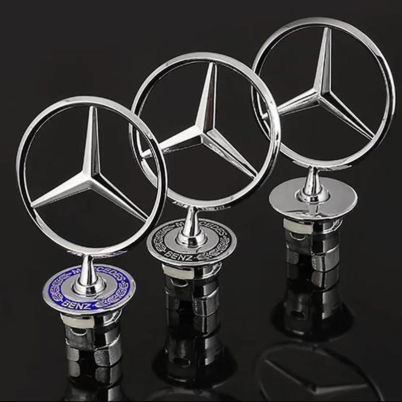JCG1 Car Engine Hood Emblem Front Bonnet Chrome Mark Accessorie For Mercedes Benz C E S Class W204 W205 W212 W213 W211 W220 W222 W223
