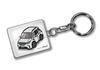 Custom Base for Land Rover Discovery Silver [MKJP] Keychain, White, L462,