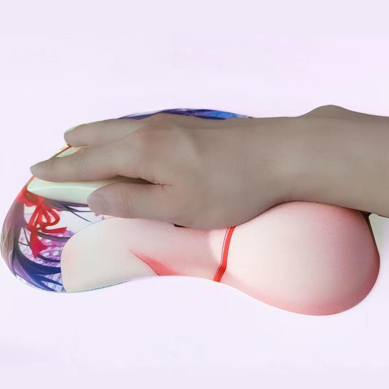 Creative Sexy Cartoon 3D Wrist Support Mouse Pad Thicken Soft Silicone Non-slip Desk Mat Office Home Mousepad For Cs Go Gaming Mouse Pad