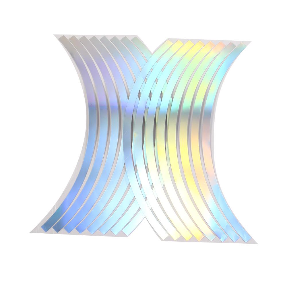 Laser 16 Stripes Wheel Rim Tape Motorcycle Reflective Stripes Reflective Rim Stripe Wheel Sticker