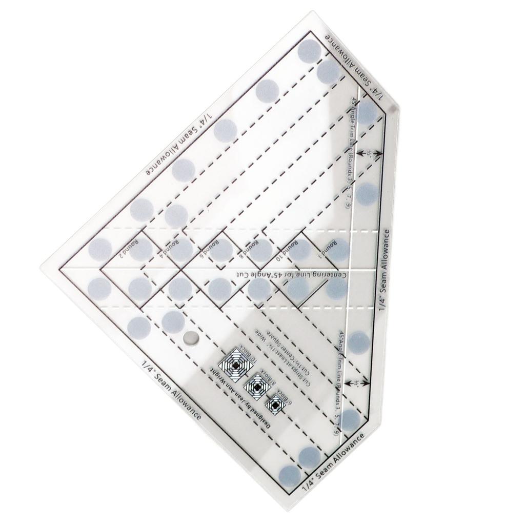 Мини-линейка для лоскутного шитья, прозрачная акриловая, точная шкала, инструмент для самостоятельной обрезки, линейка для лоскутного шитья размером 6, 8, 10 дюймов
