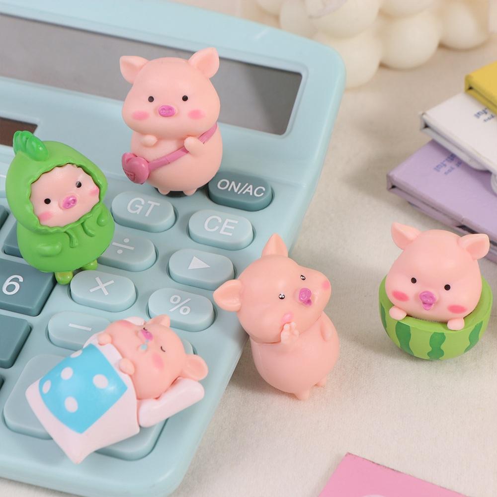 Миниатюры животных мультфильм Свинья украшение автомобиля Свинья украшение центральной консоли автомобиля предметы интерьера автомобиля