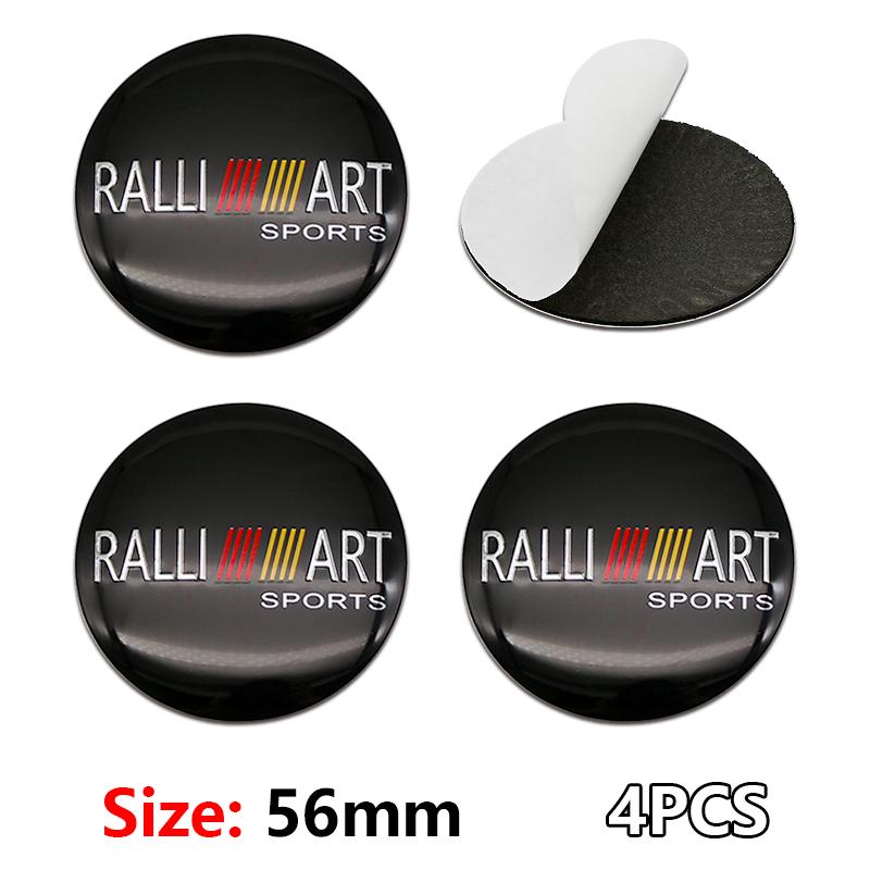 4Pcs Car Wheel Center Hub Cap Rim Cover Stickers Accessories For Mitsubishi Outlander Xl Ralliart Mirage L200 Galant Space Star